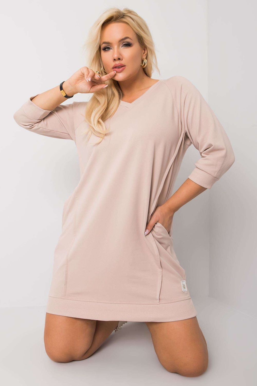 Relevance Light Beige Dress - view 3