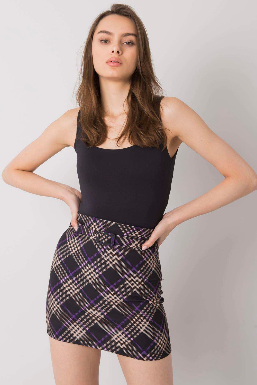 Italy Moda Violet Mini Skirt - view 2