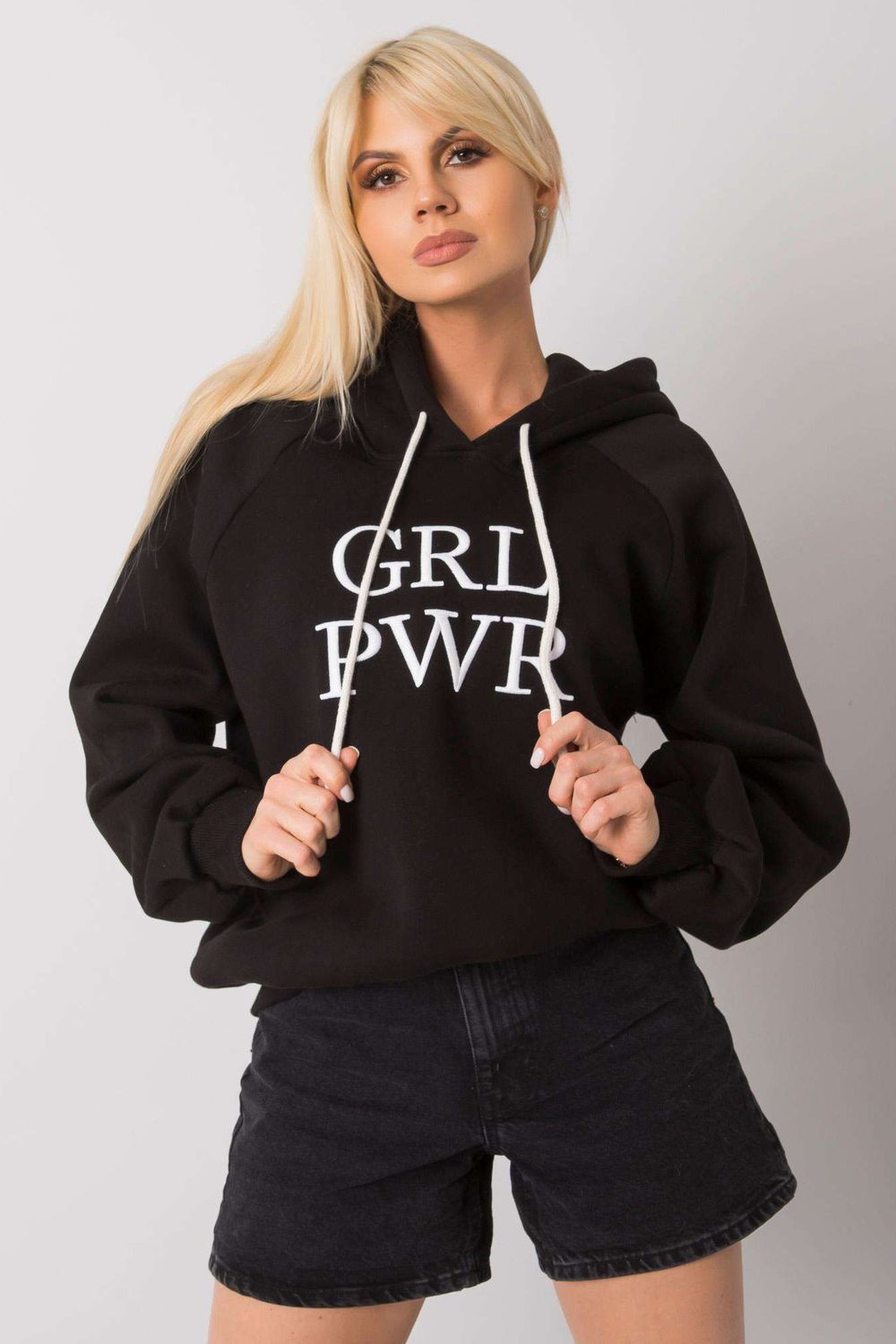 Ex Moda Black Oversized Hooded Sweatshirt - view 3