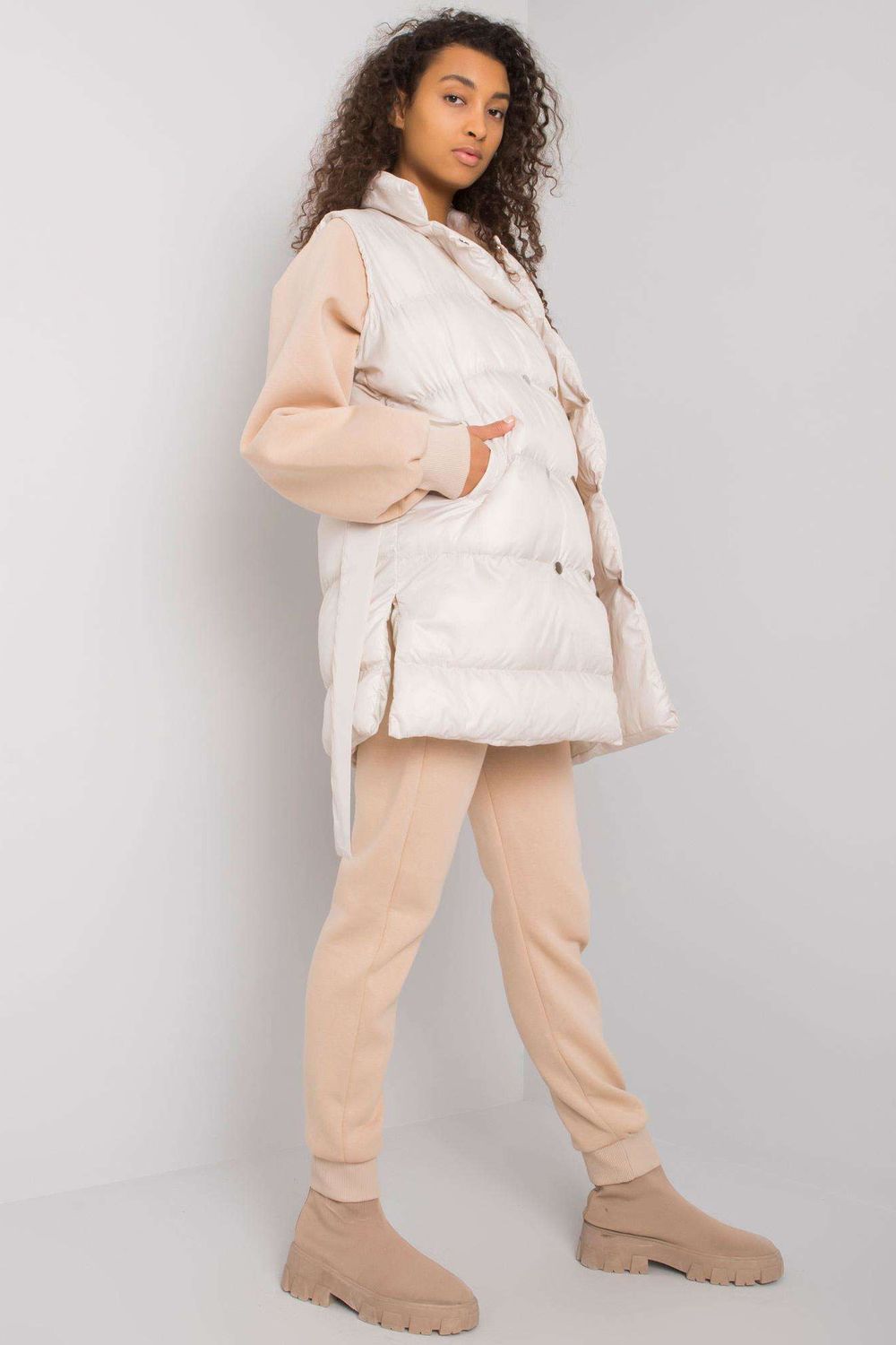 Ex Moda Beige Long Sleeve Co-Ord Set - view 2