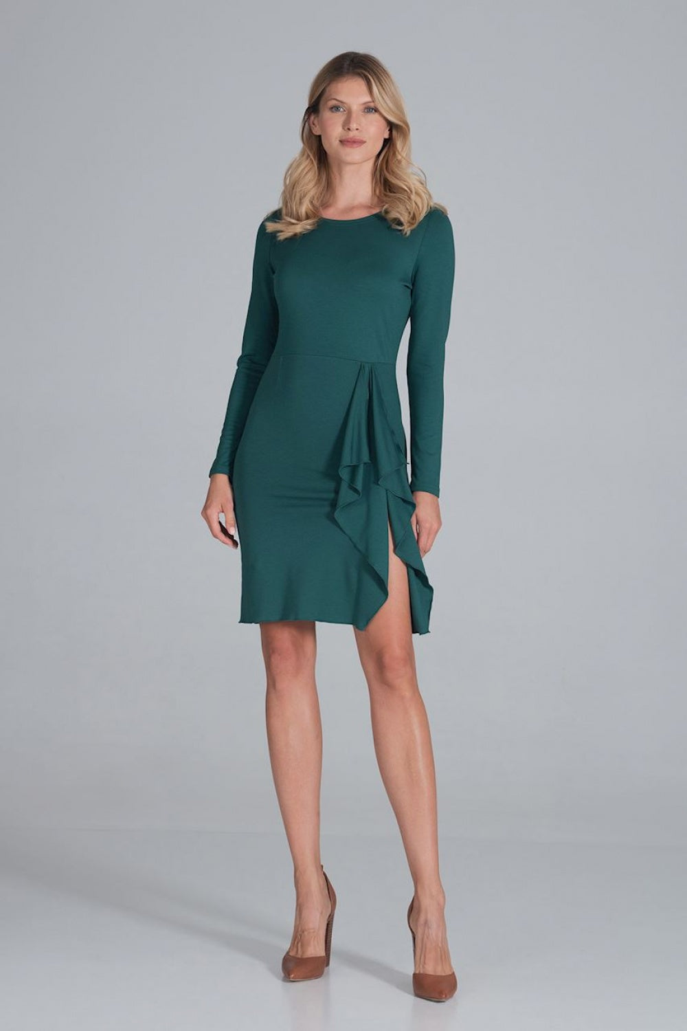 Figl Green Long Sleeve Cocktail Dress - view 4