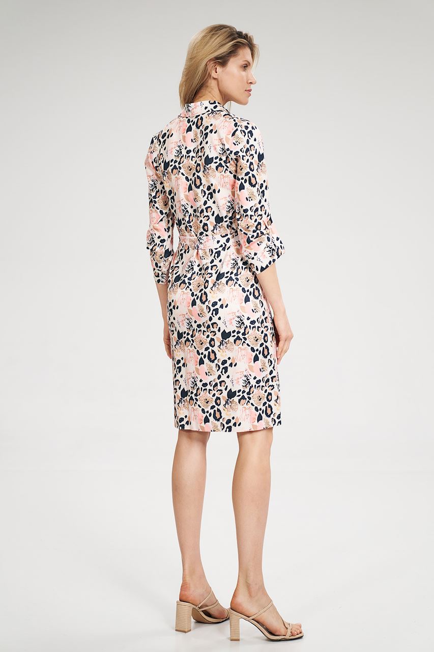 Figl Patterned Button Front Dress - view 2