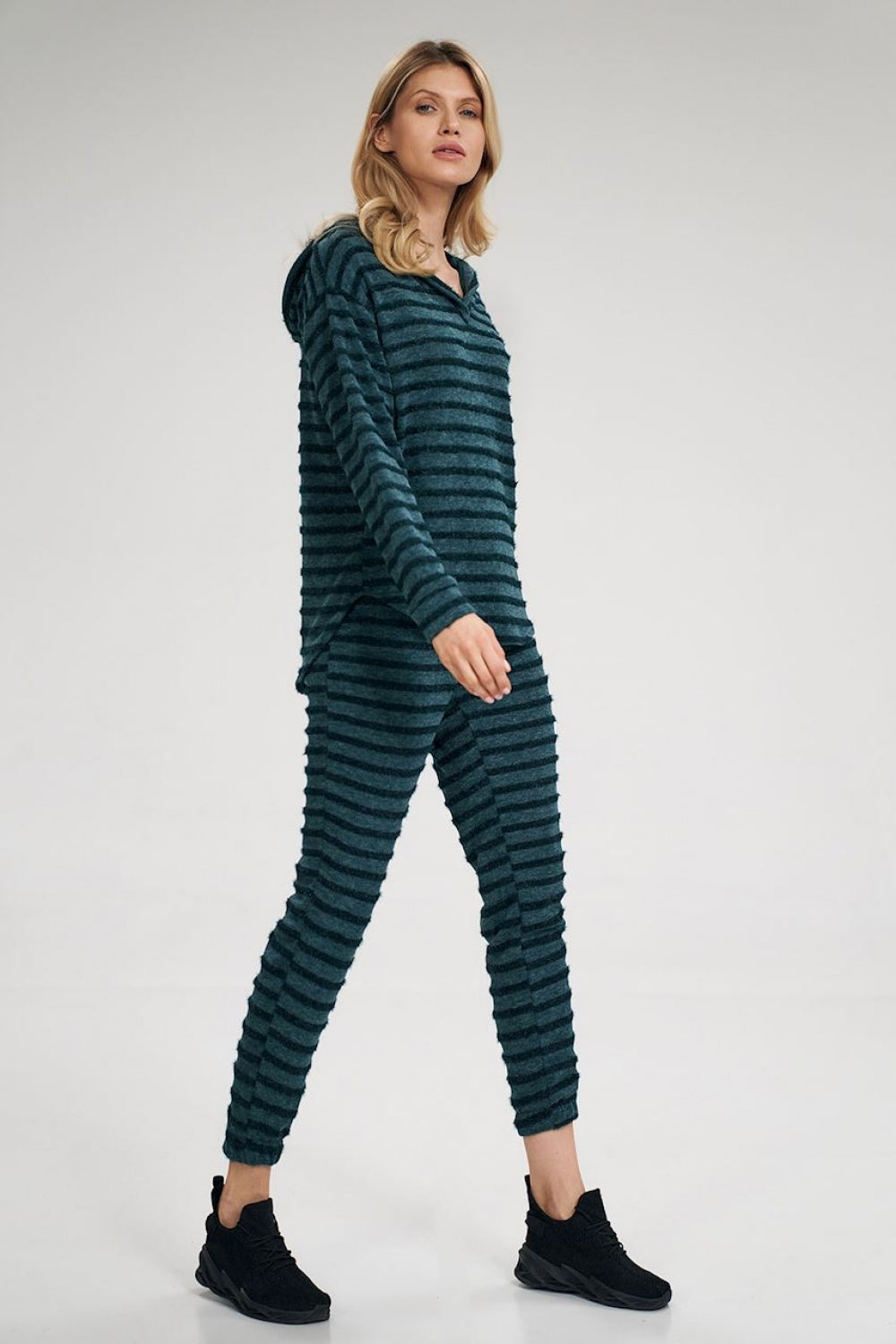 Figl Green Hooded Long Sleeve Sweatshirt - view 4