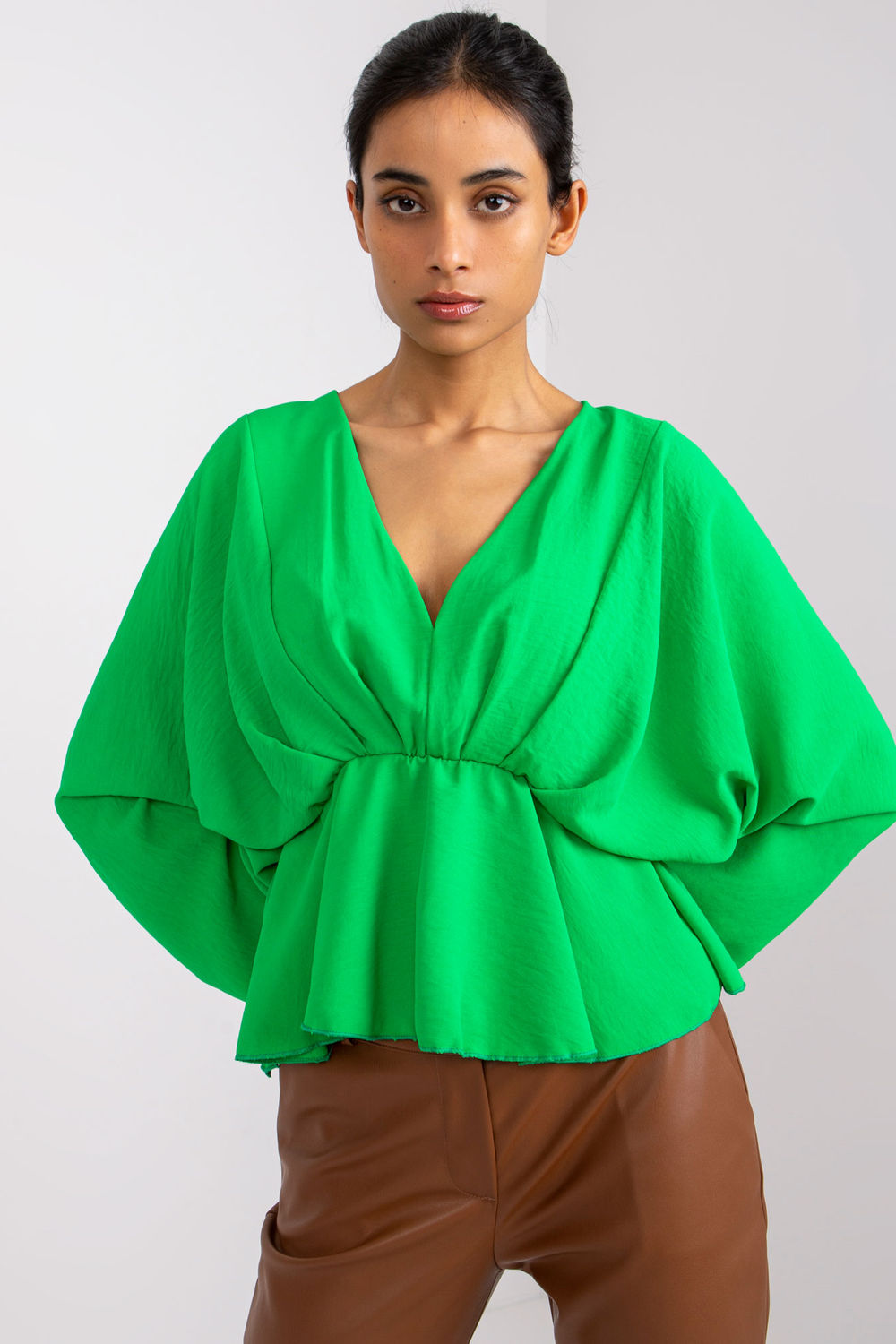 Italy Moda Green Loose Fit Blouse - view 2