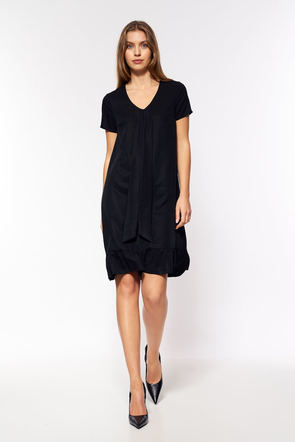 Nife Black Loose Fit Dress - view 4