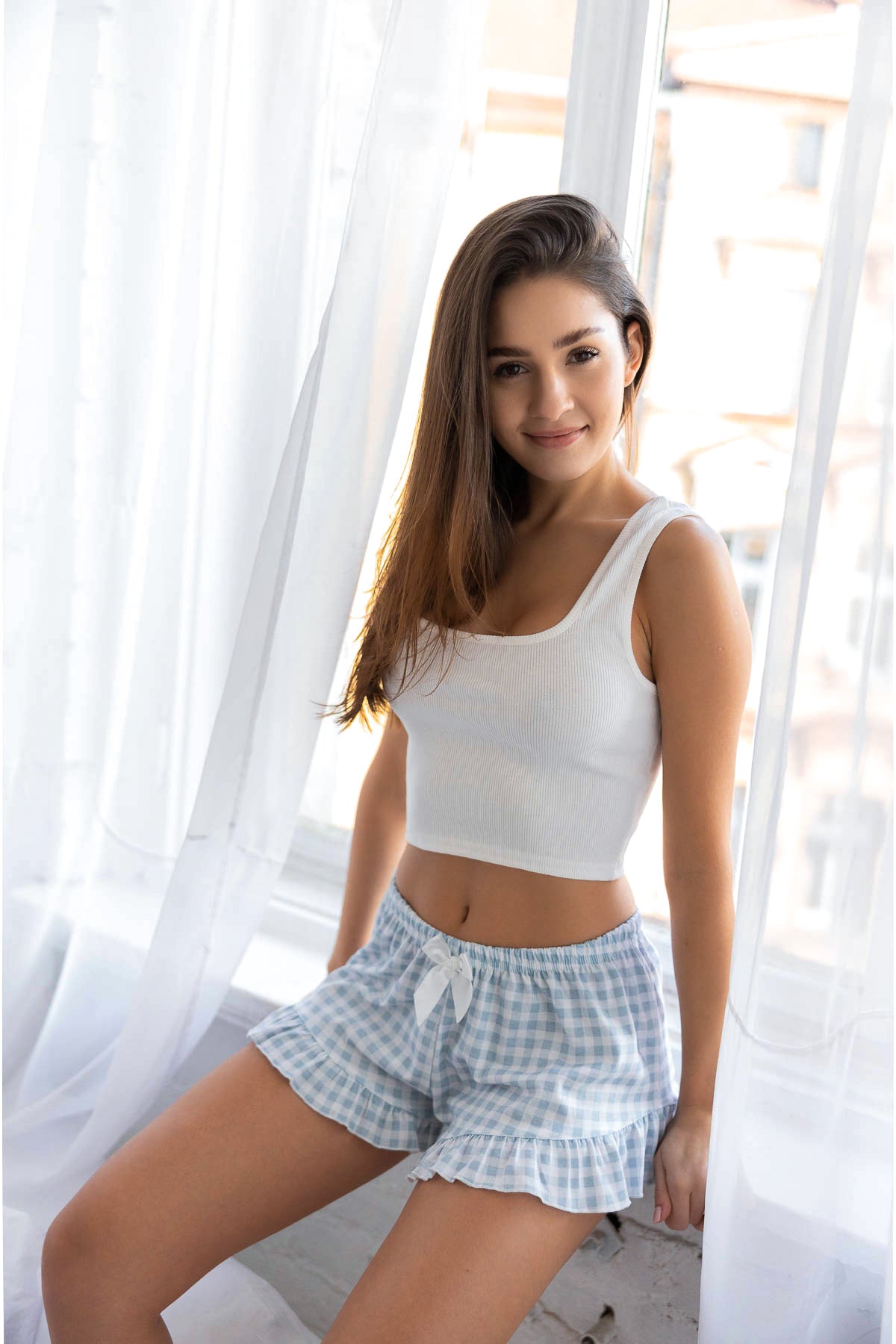 Sensis Aileen Sky Blue Cotton Pyjamas