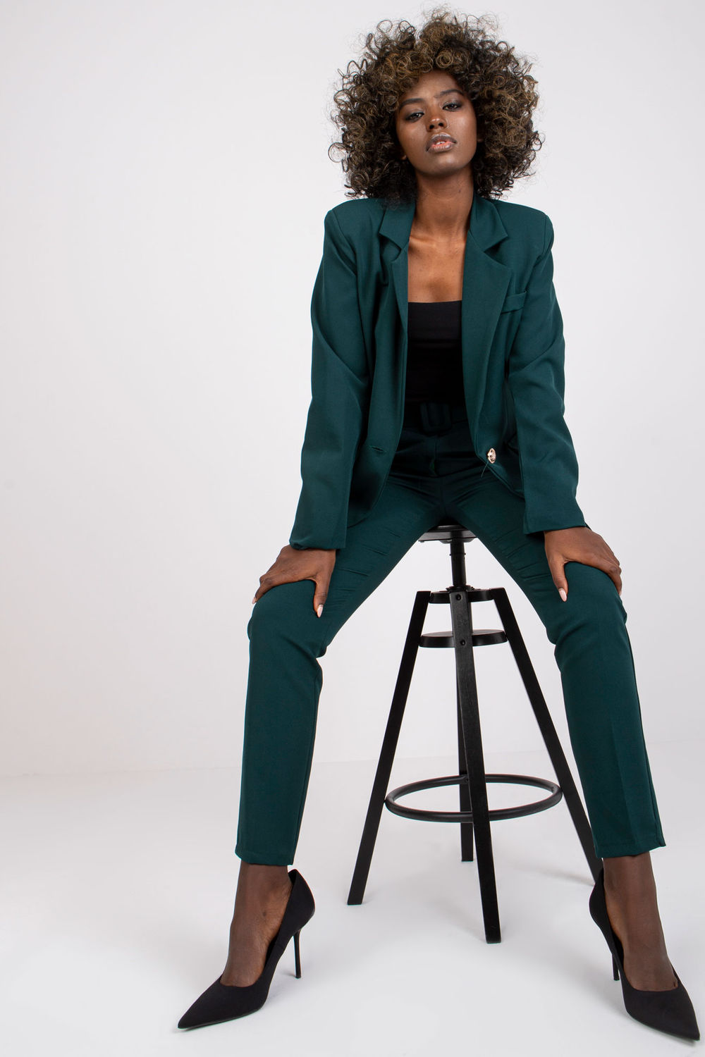 Italy Moda Dark Green Jacket - view 2