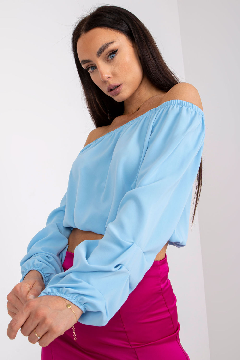 Italy Moda Light Blue Blouse