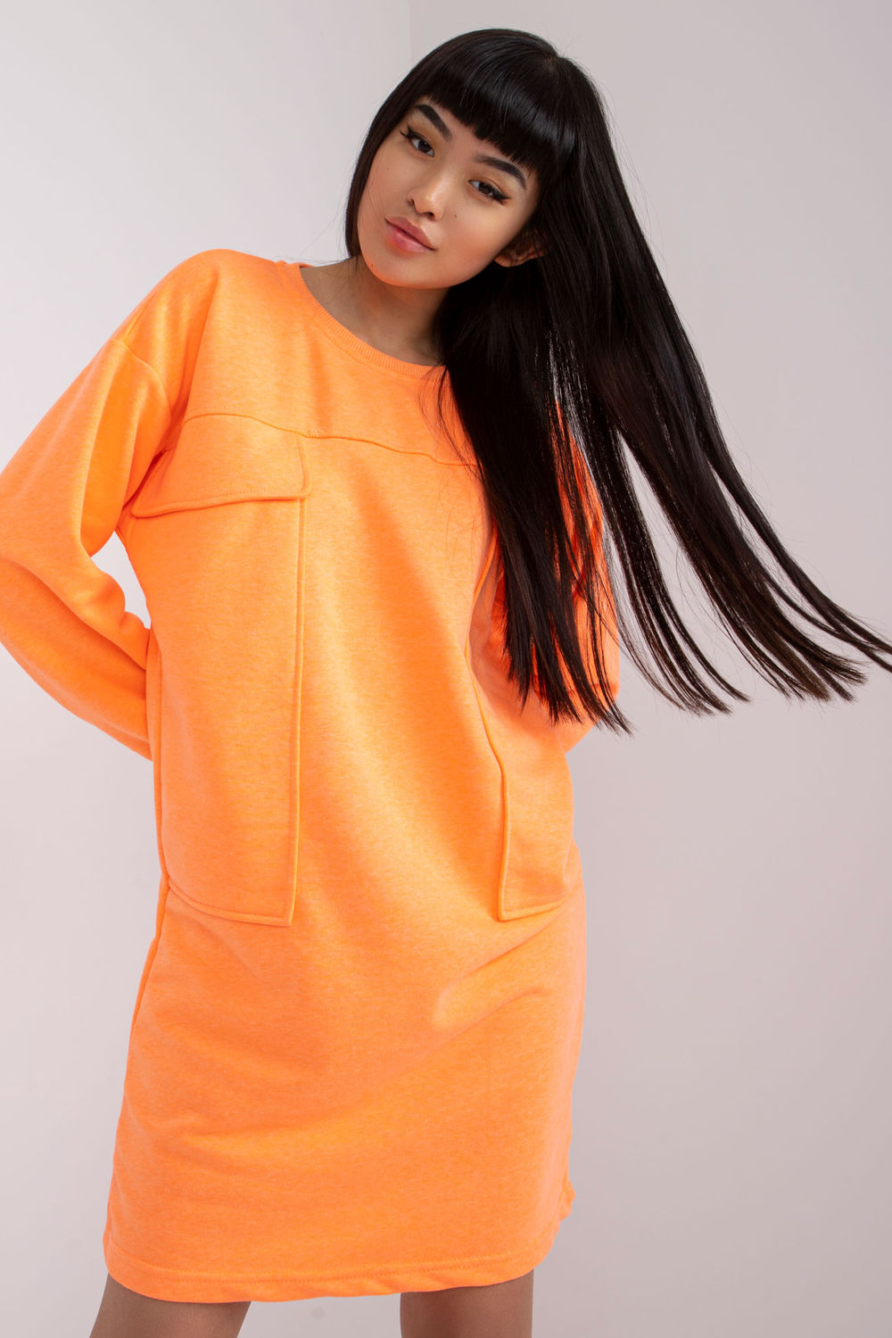 Ex Moda Orange Long Sleeve Dress