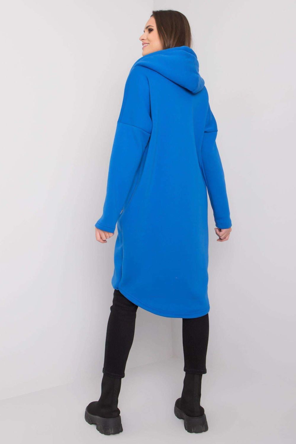 Relevance Dark Blue Hooded Zip Up Sweatshirt - view 3