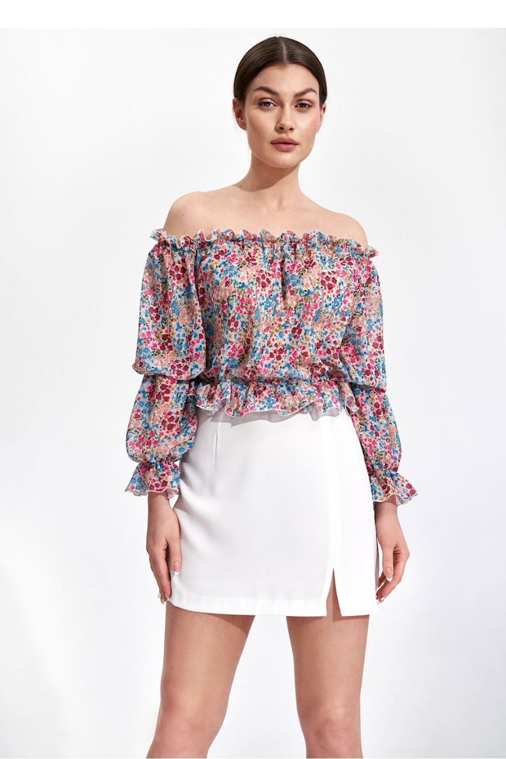 Figl Ecru Mini Skirt