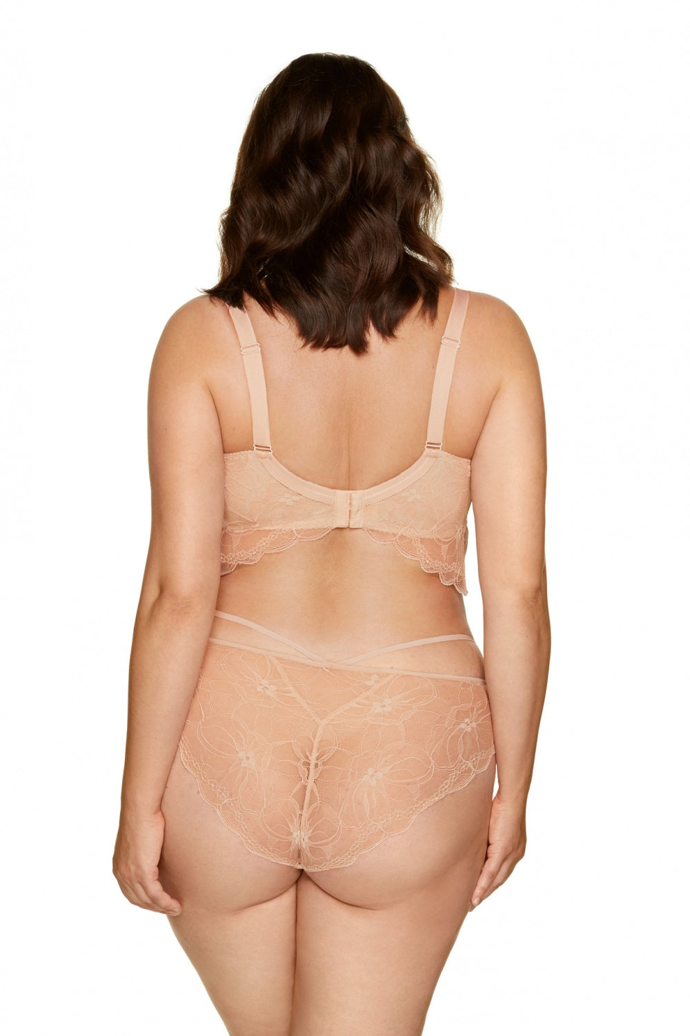 Gorteks Charlize Beige Lace Floral Padded Bra - view 4