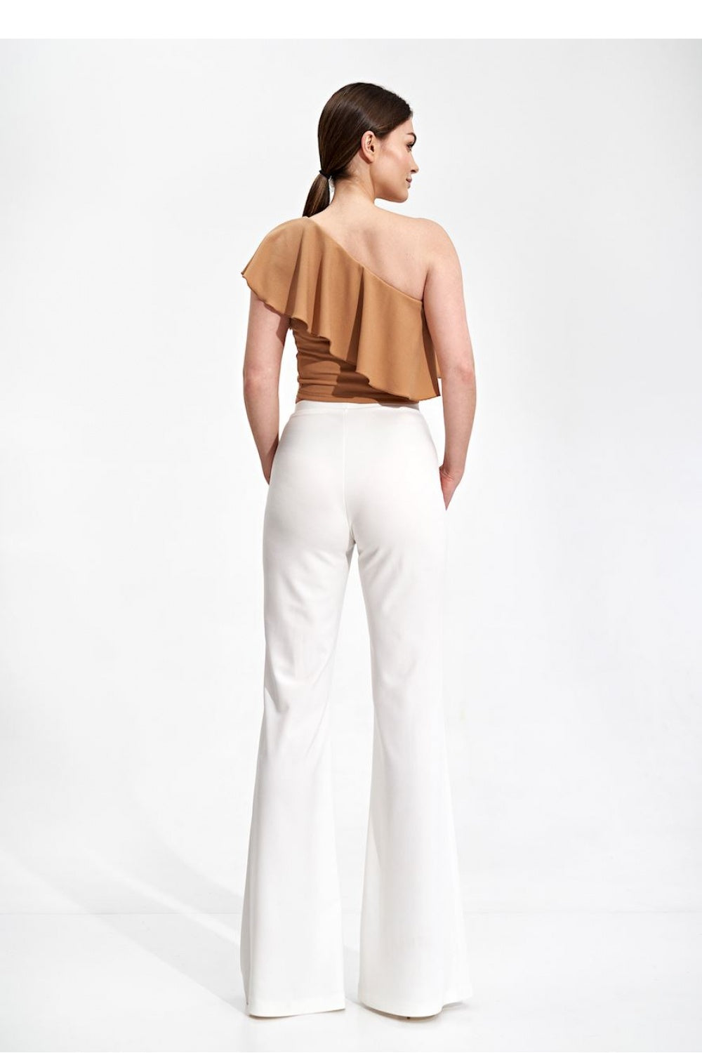 Figl Beige Cropped Blouse - view 3