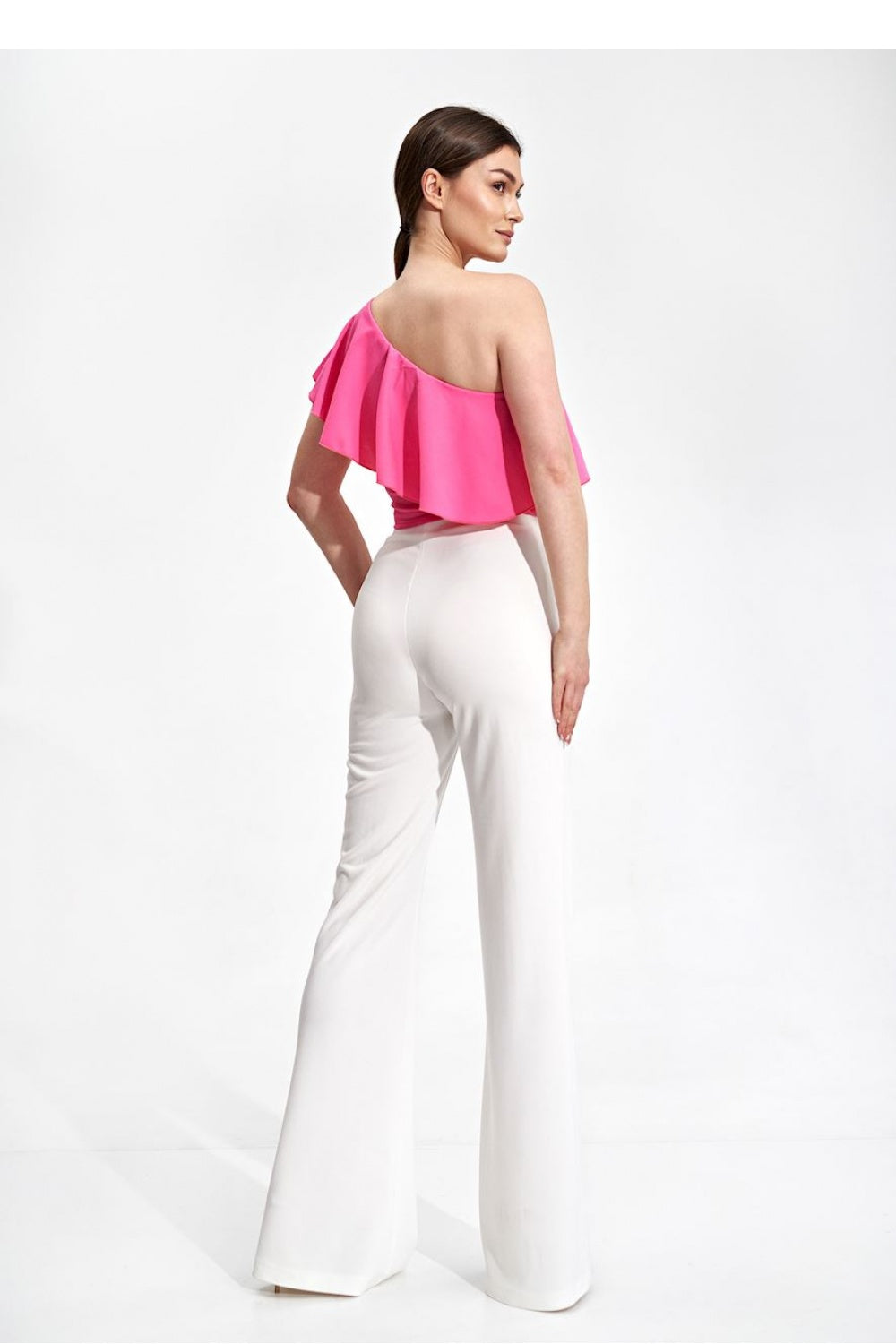 Figl Pink Cropped Blouse - view 3