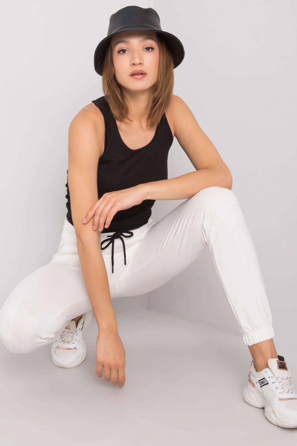 Rue Paris Ecru Cotton Trousers - view 2