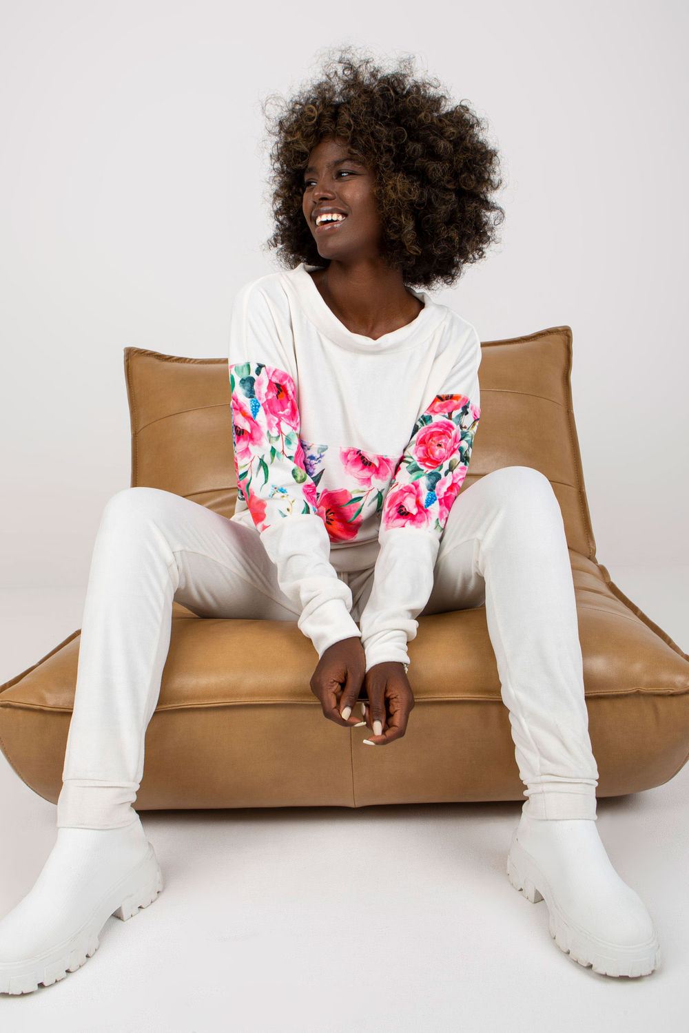 Rue Paris White Long Sleeve Co-Ord Set