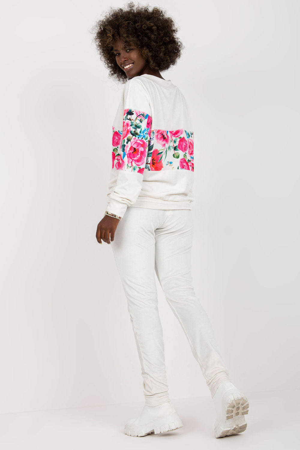 Rue Paris White Long Sleeve Co-Ord Set - view 3