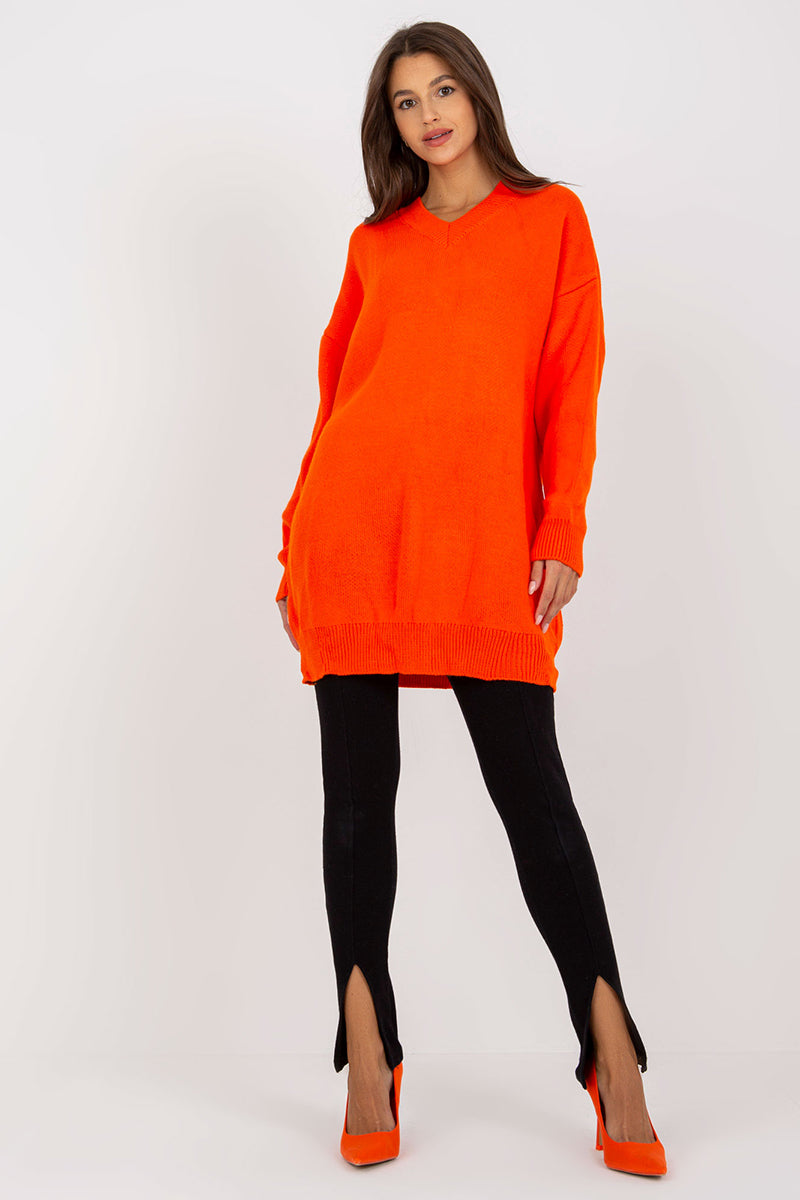 Rue Paris Orange Long Sleeve Dress - view 2