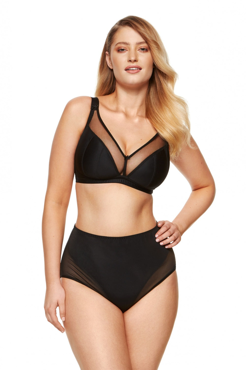 Gorteks Zara Black Mesh Underwired Soft Bra