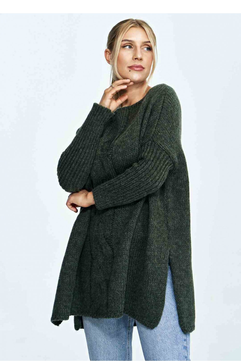 Figl Dark Olive Jumper - view 2
