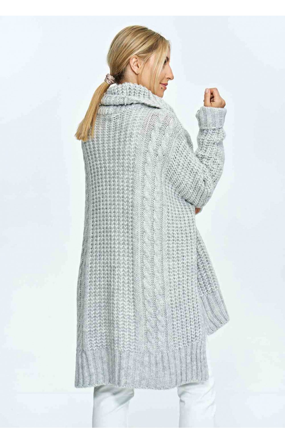 Figl Light Grey Roll Neck Jumper - view 3