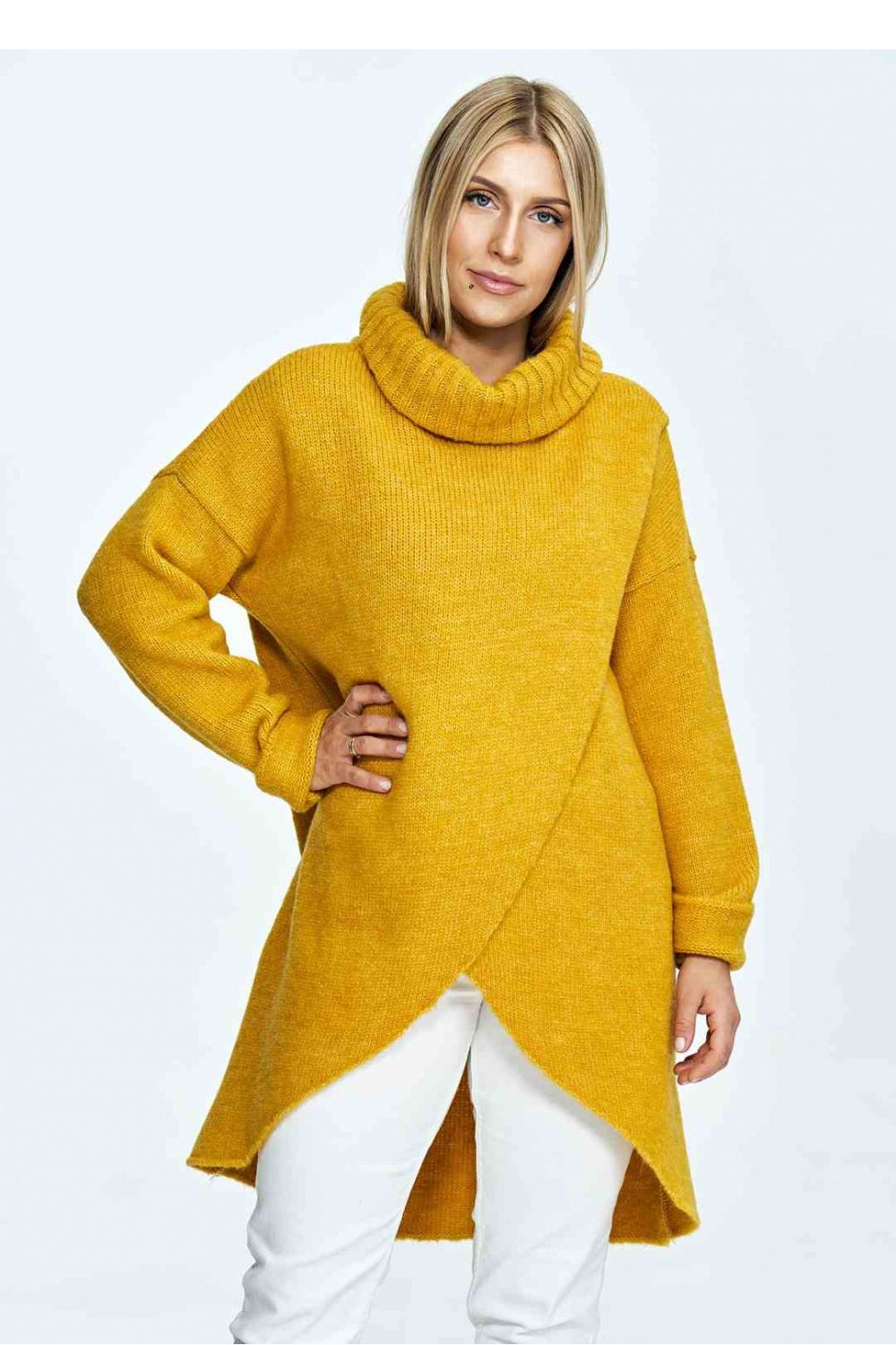Figl Mustard Roll Neck Jumper - view 2