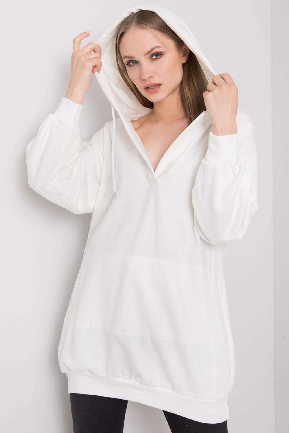Ex Moda White Hooded Sweatshirt