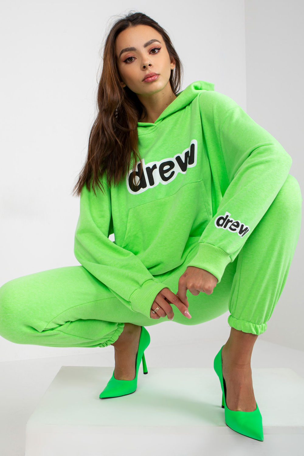 Ex Moda Neon Green Long Sleeve Co-Ord Set - view 2