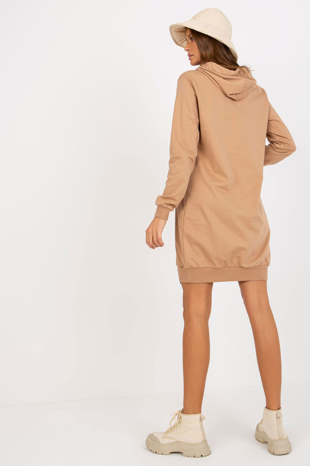 Relevance Camel Long Sleeve Dress - view 3