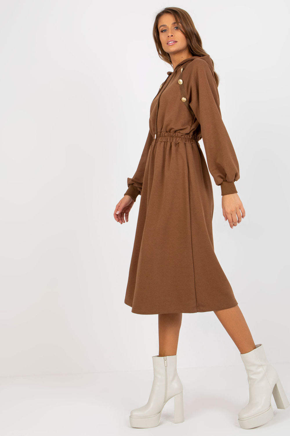 Relevance Brown Long Sleeve Dress - view 2