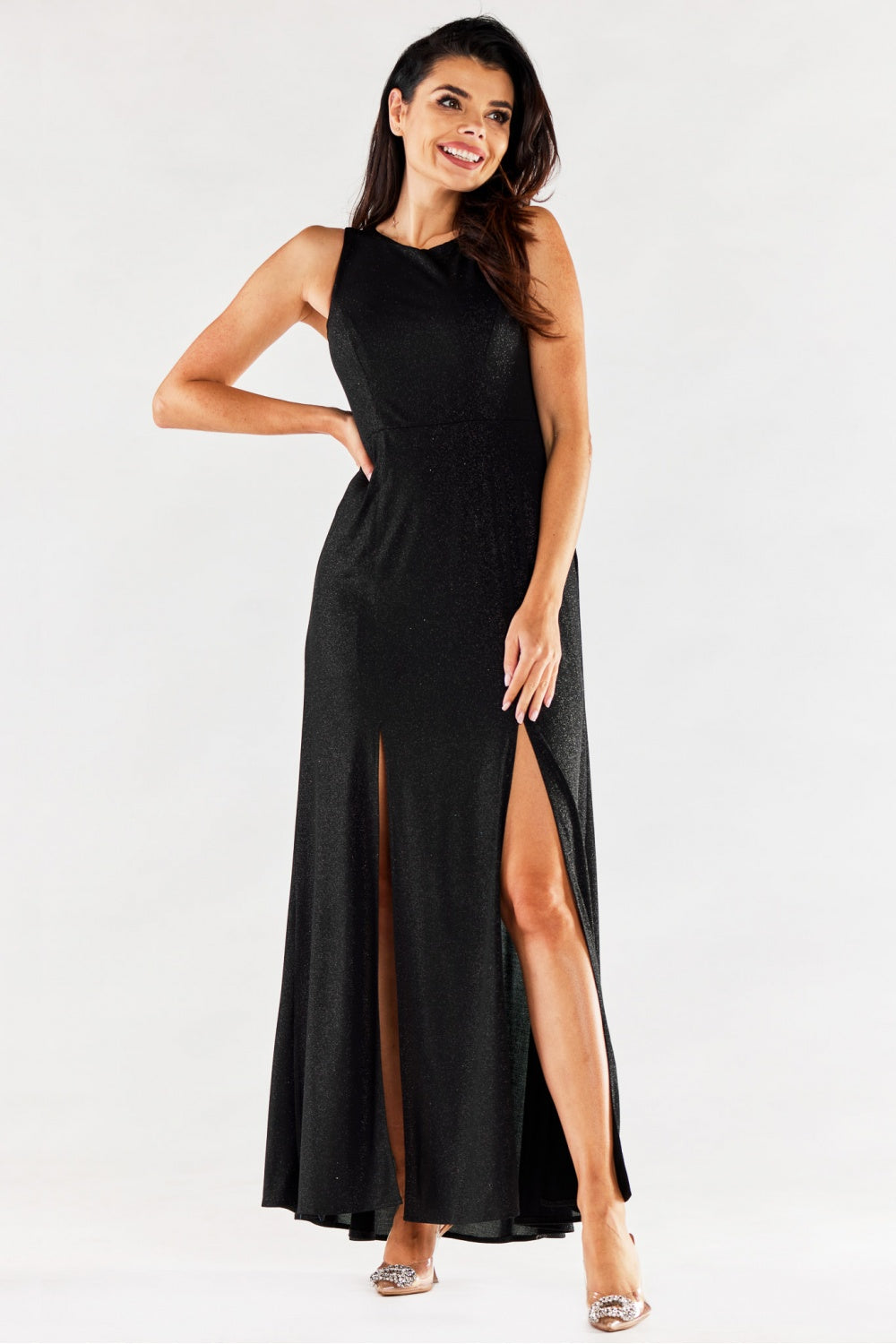 Awama Black Bodycon Maxi Dress