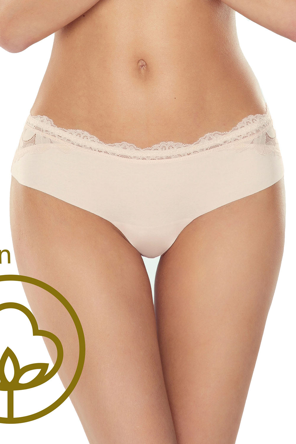 Lapinee Pola Light Beige Lace Floral Knickers