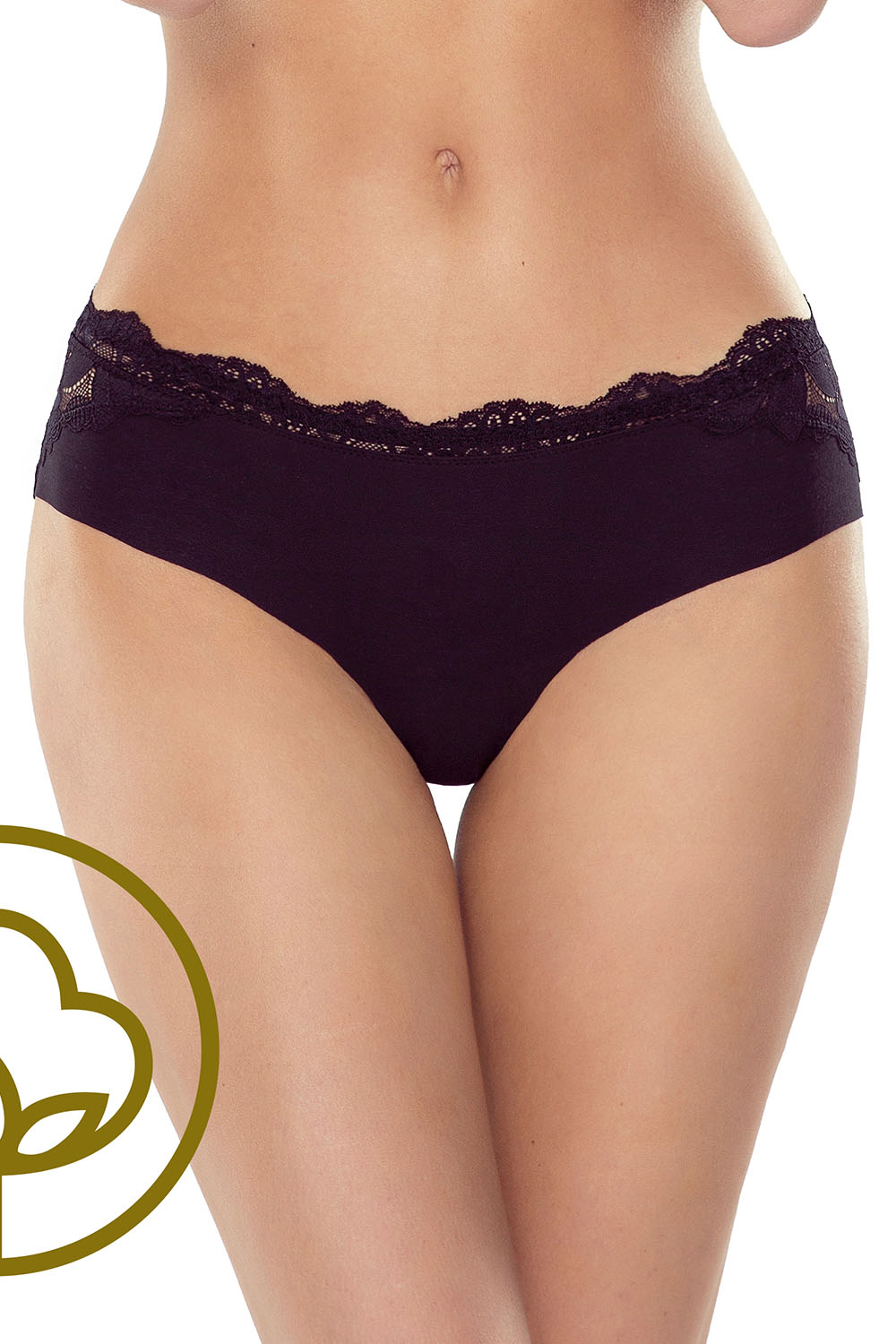 Lapinee Pola Black Lace Floral Knickers
