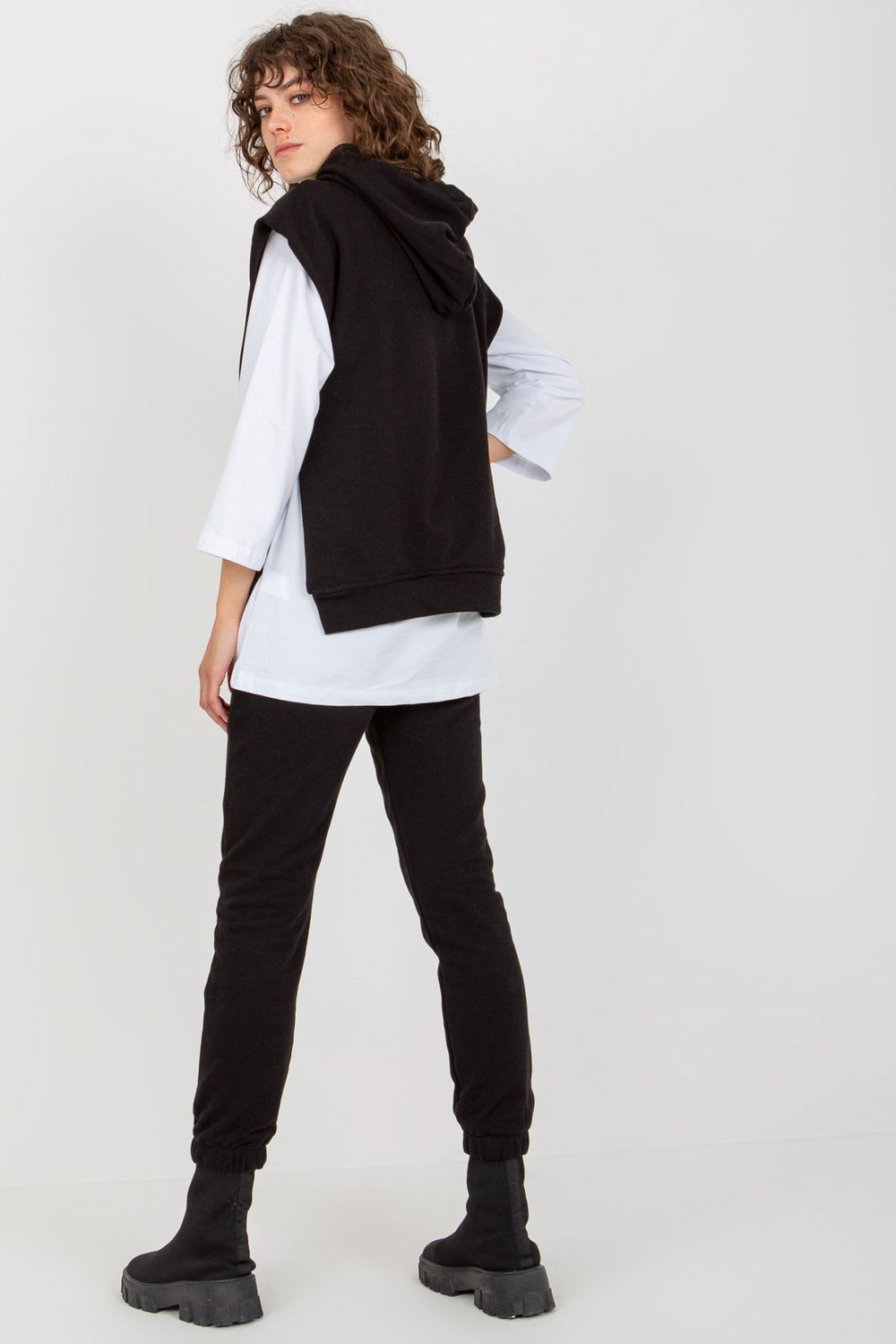 Ex Moda Black Round Neck Short Sleeve Co-Ord Set - view 3
