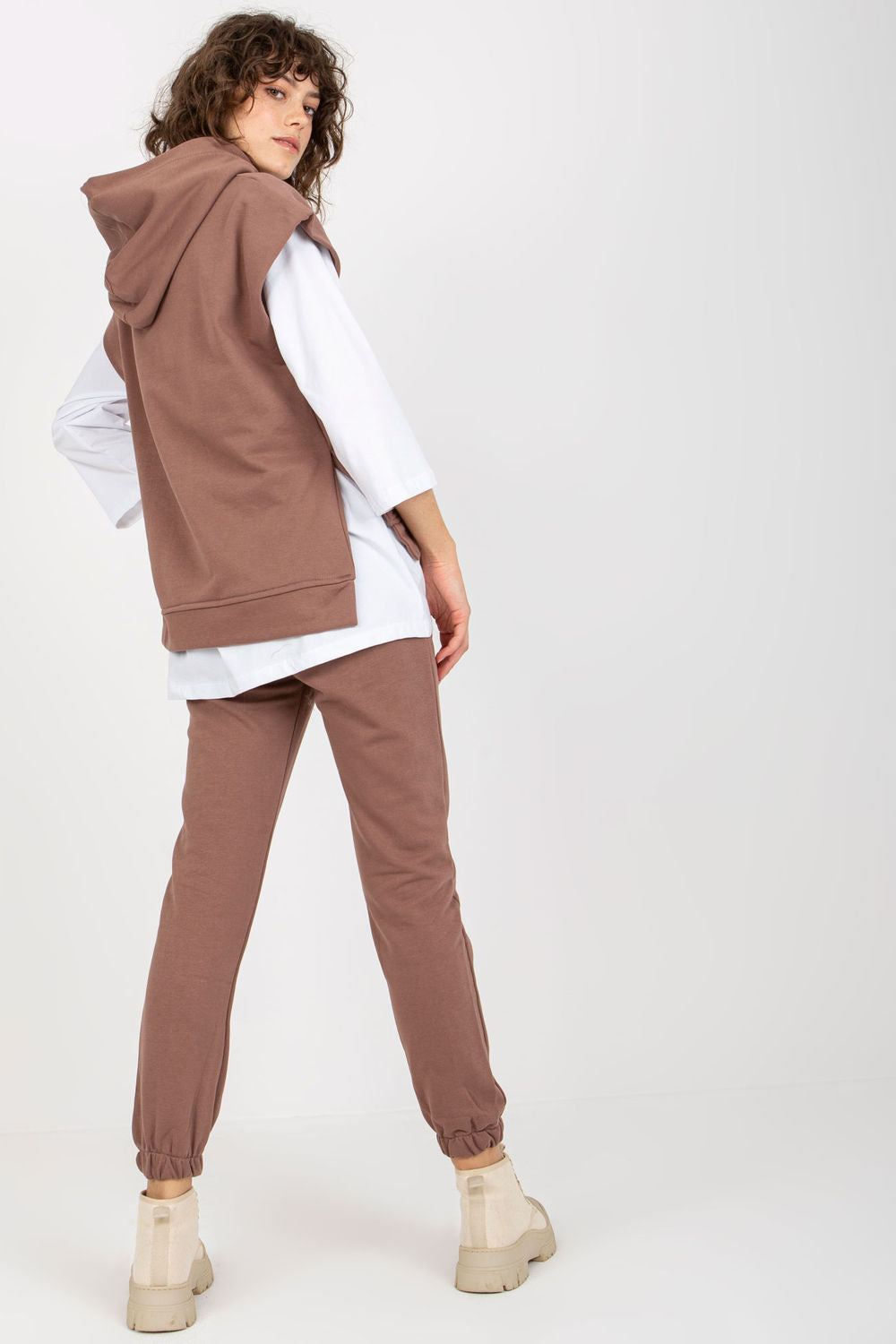 Ex Moda Brown Short Sleeve Co-Ord Set - view 3