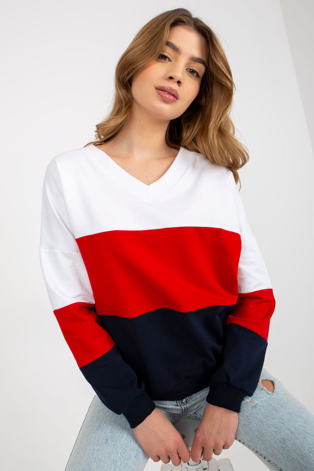 Rue Paris Navy Long Sleeve Sweatshirt - view 2