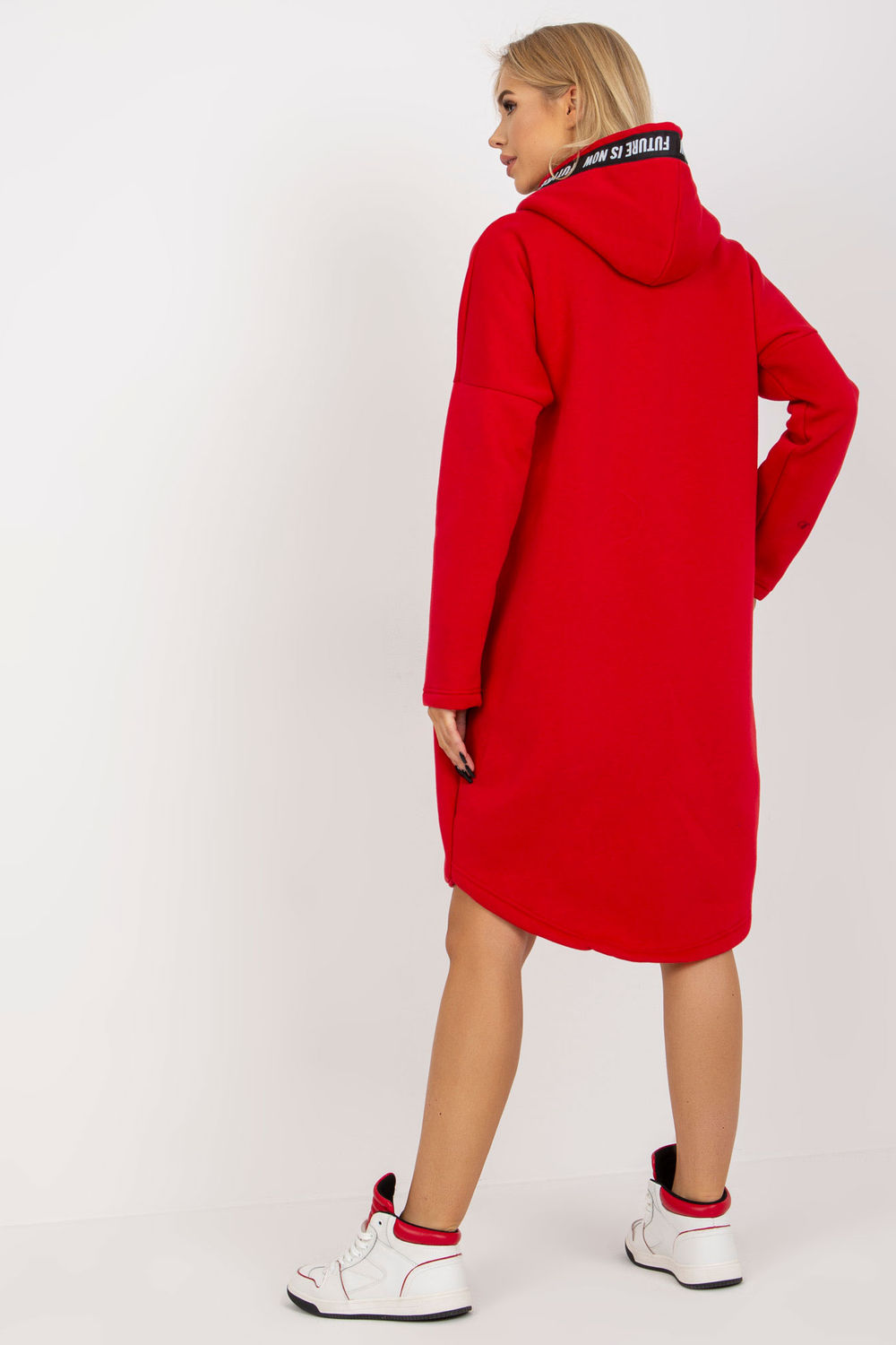 Relevance Red Hooded Long Sleeve Sweatshirt - view 3
