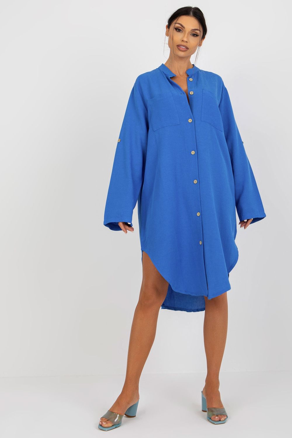 Och Bella Blue Long Sleeve Dress - view 2