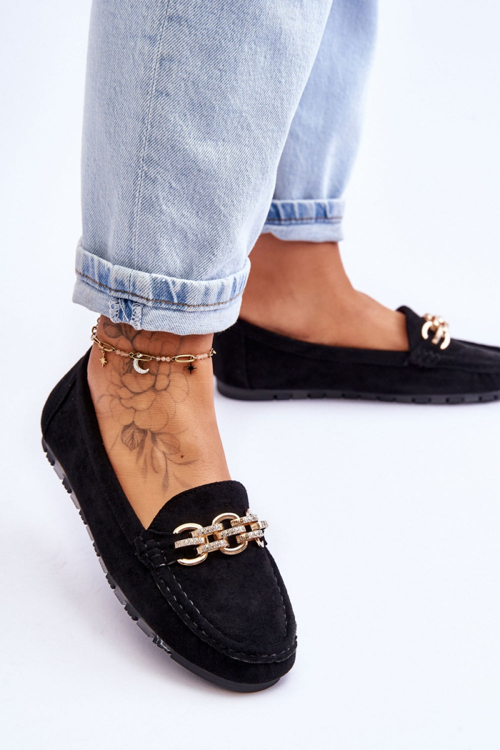 Step In Style Sorento Black Faux Leather Platform Moccasins - view 3