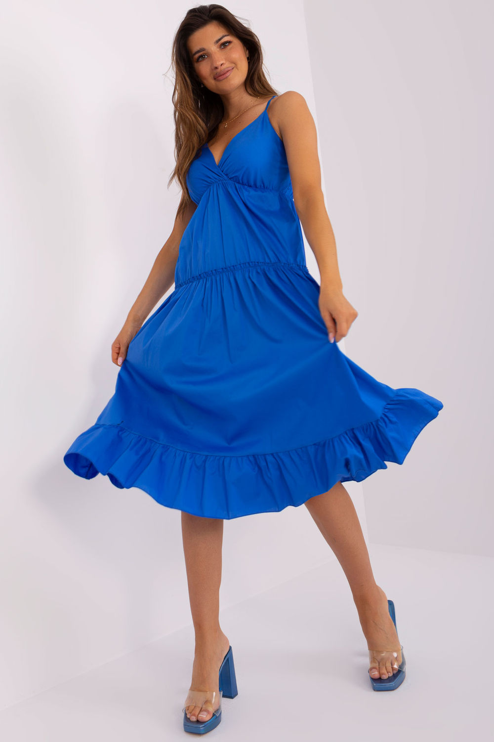 Och Bella Dark Blue Wrap Dress