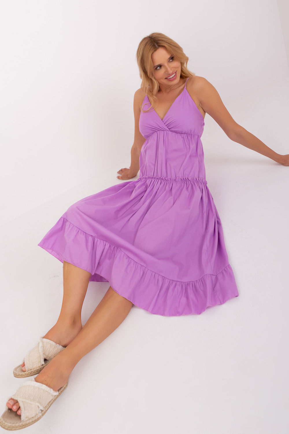 Och Bella Light Violet Wrap Dress - view 4