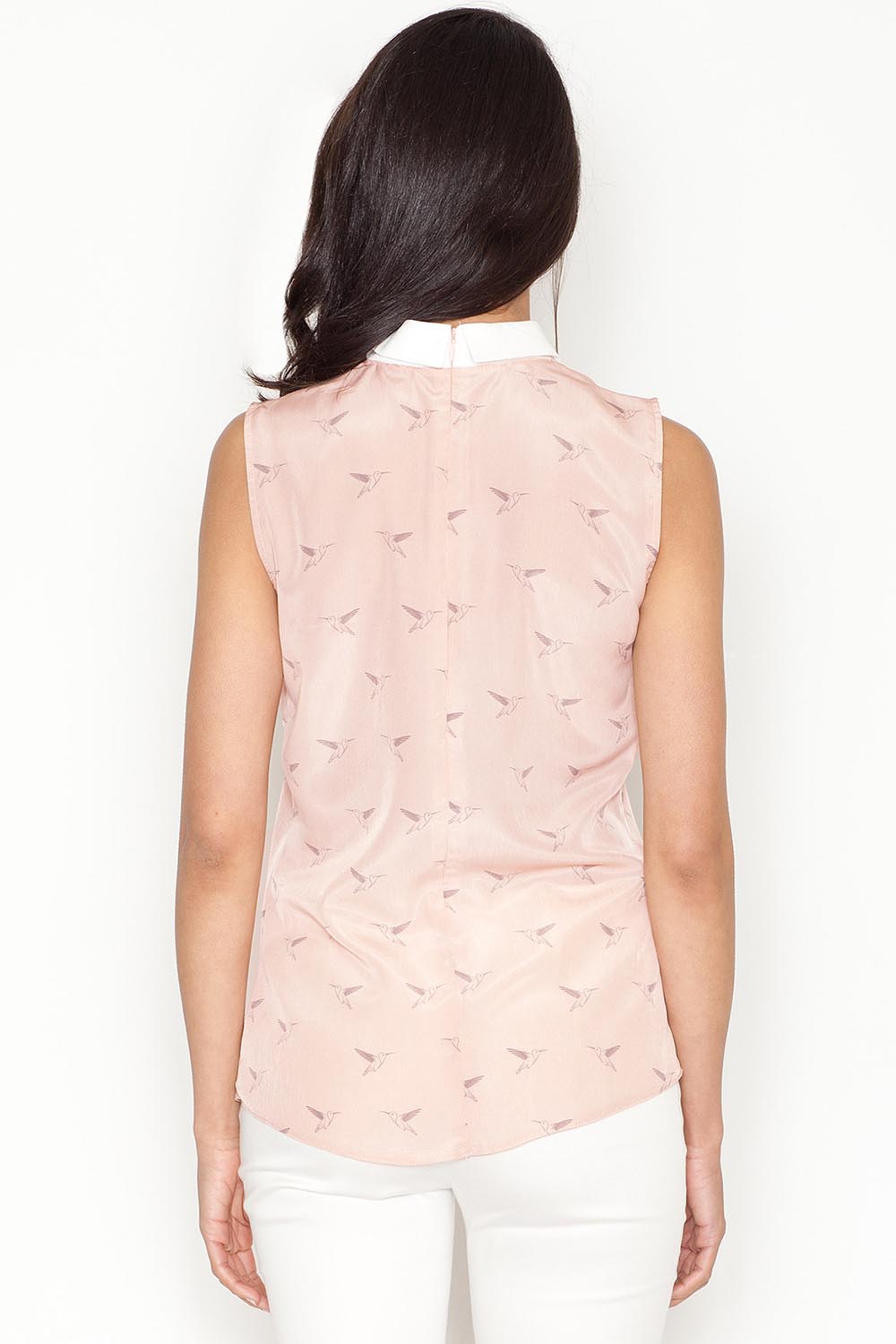 Figl Pink Collared Sleeveless Blouse - view 2