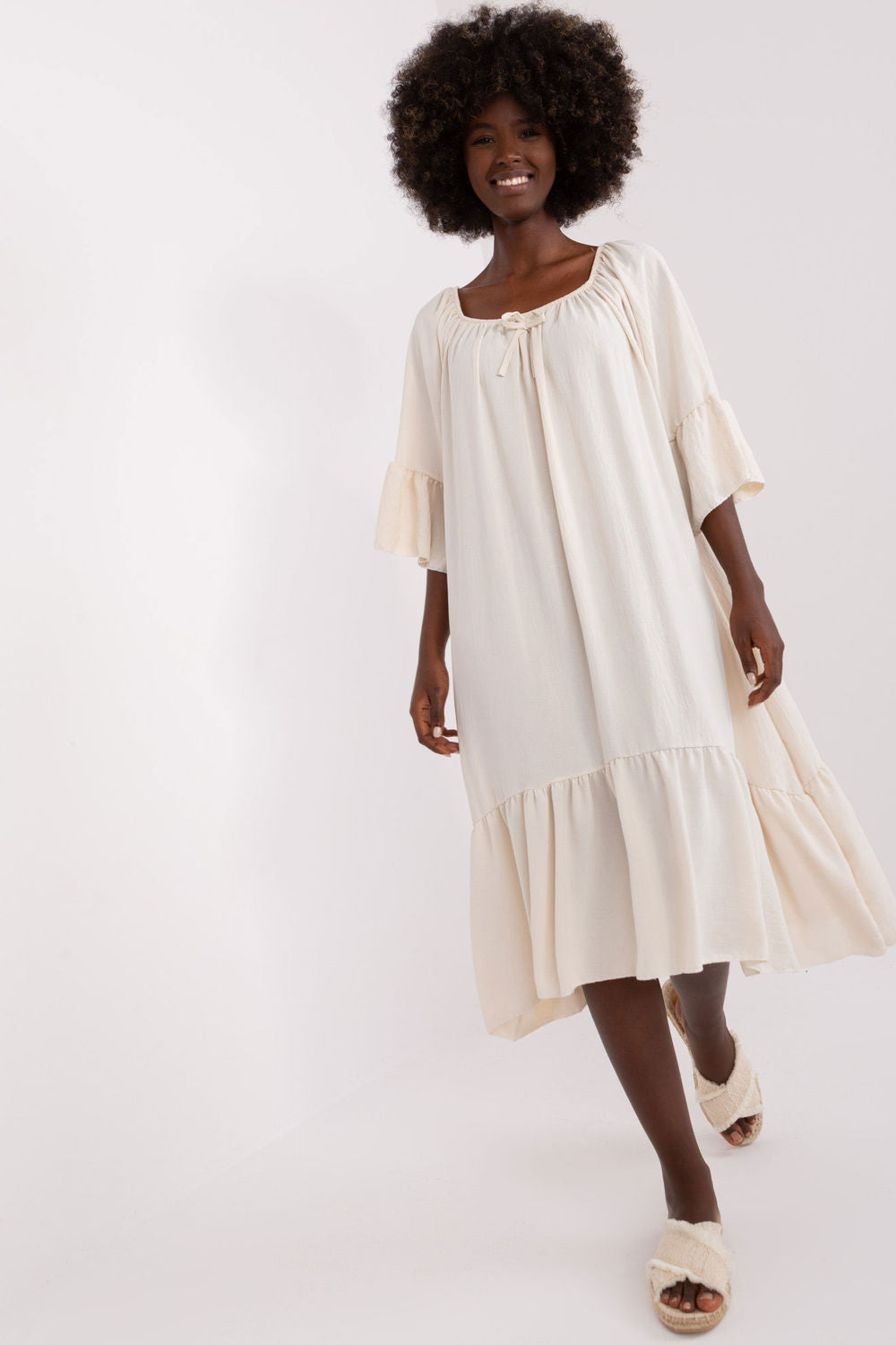 Italy Moda Light Beige Dress