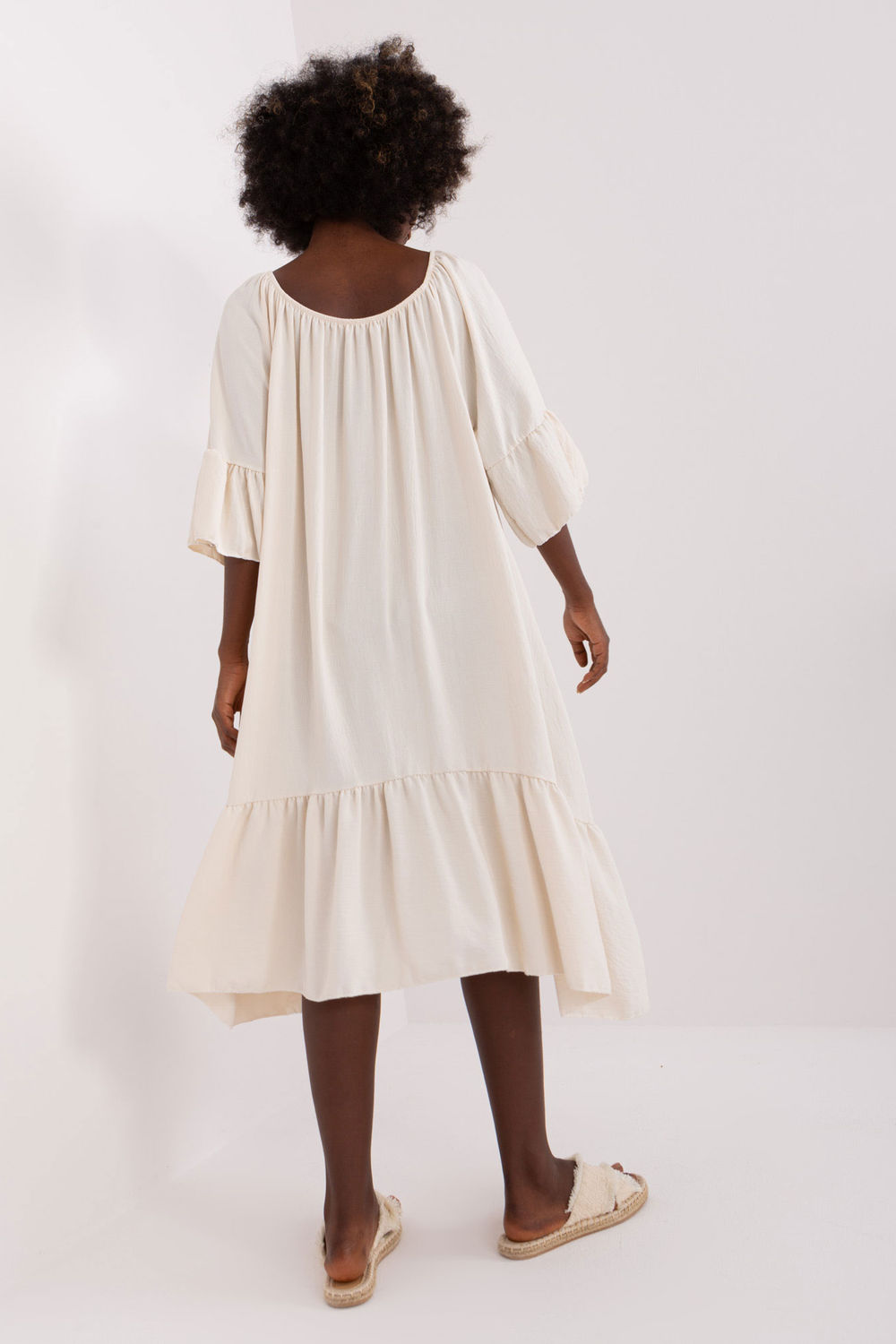 Italy Moda Light Beige Dress - view 3