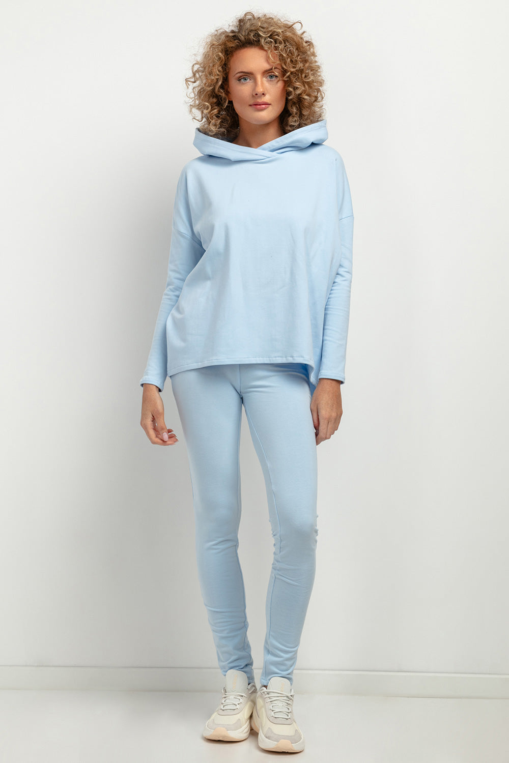 Tessita Light Blue Knitted Leggings