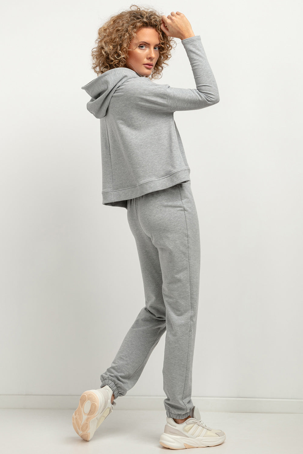 Tessita Light Grey Knitted Pleated Sweatshirt - view 2
