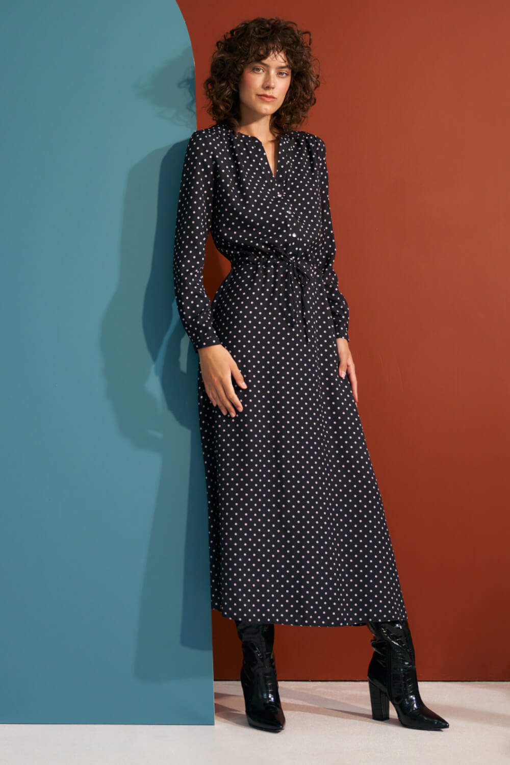 Nife Black Printed Dress - view 4