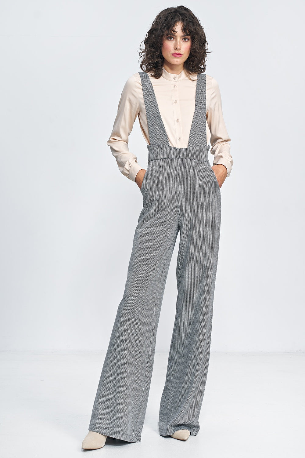 Nife Black Wide Leg Jumpsuit