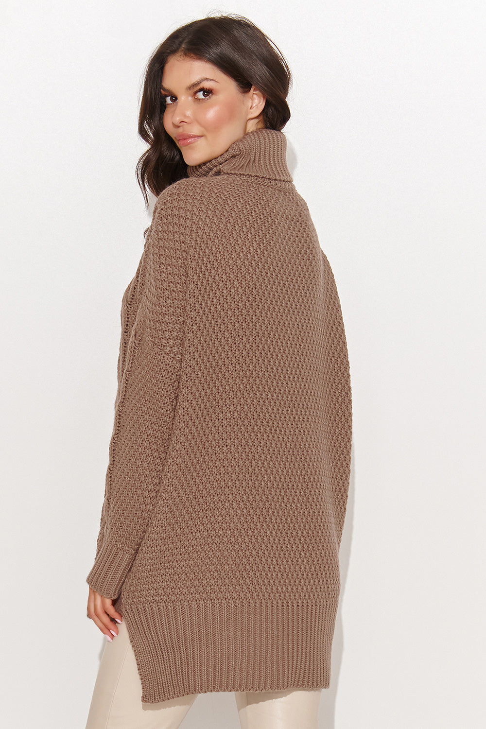 Numinou Cappuccino Long Sleeve Roll Neck Jumper - view 3