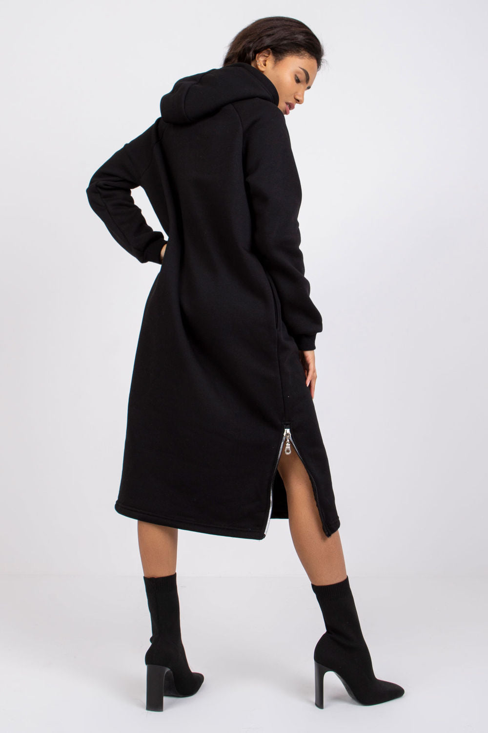 Rue Paris Black Midi Oversized Dress - view 3